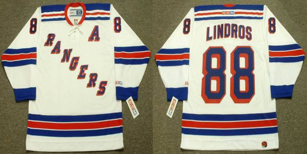 2019 Men New York Rangers #88 Lindros white CCM NHL jerseys->new york rangers->NHL Jersey